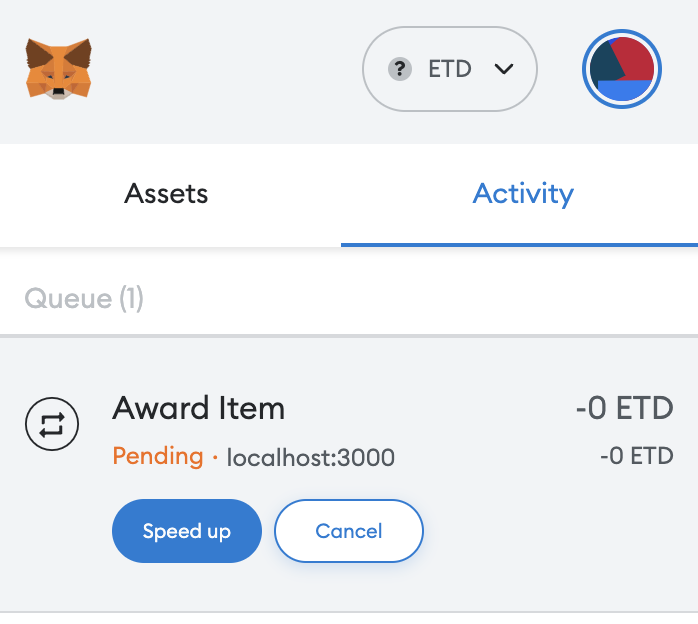 MetaMask transaction